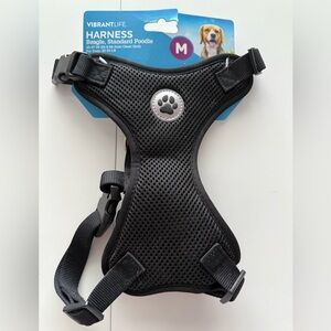 Vibrant Life Black Medium Dog Harness